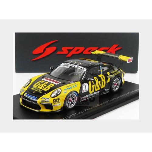 1:43 SPARK Porsche 911 991 Gt3 Cup #1 Porsche Carrera Cup Scandinavie Champion 2021 Lukas Sundahl Black Yellow S8509