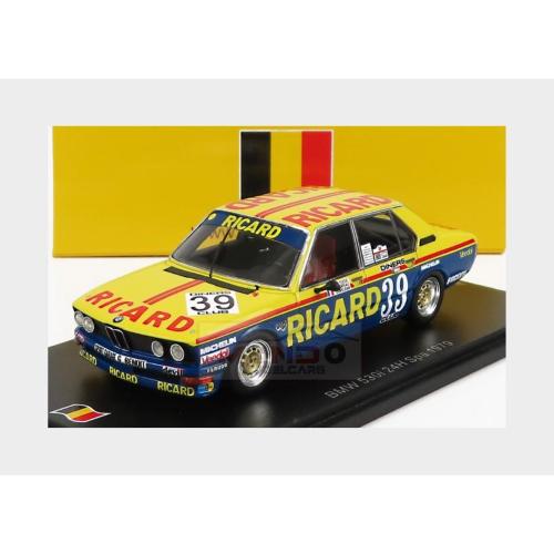 1:43 SPARK Bmw 5-Series 530I (E12) Team Ricard #39 24H Spa 1979 J.P.Beltoise J.P.Gabreau P.Gurdjan Yellow Black SB331