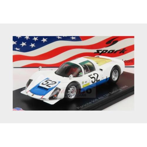 1:43 SPARK Porsche 906 #52 12H Sebring 1966 H.Herrmann J.Buzzetta G.Mitter White Light Blue US266