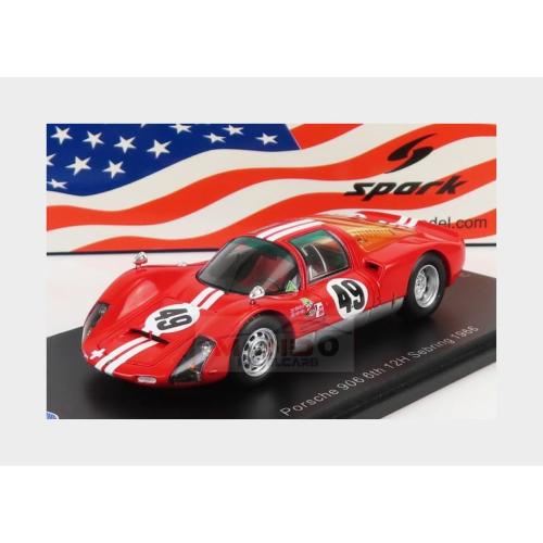 1:43 SPARK Porsche 906 #49 12H Sebring 1966 J.Siffert C.Vogele Red White US267