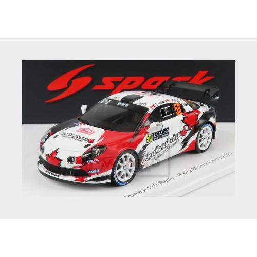 1:43 SPARK Renault Alpine A110 Rally #50 Rally Montecarlo 2022 I.Crerar E.Racette White Red Black S6702