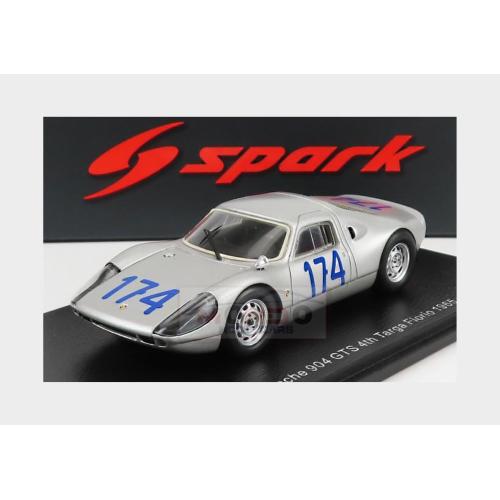 1:43 SPARK Porsche 904 Gts #174 4Th Targa Florio 1965 J.Bonnier G.Hill Silver S9232