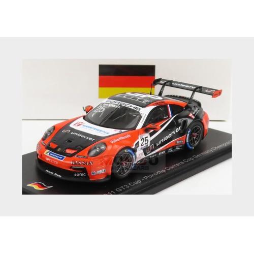 1:43 SPARK Porsche 911 991 Gt3 Cup #25 Porsche Carrera Cup German Champion 2021 Larry Ten Voorde Orange Black SG813