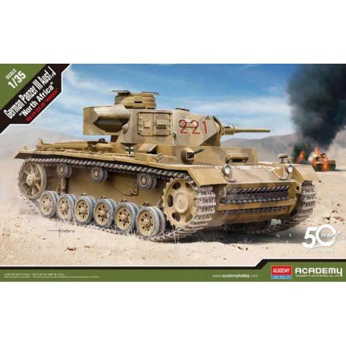 1:35 ACADEMY Kampfpanzer Panzer Iii Uasf.J Tank Military Kit AC13531
