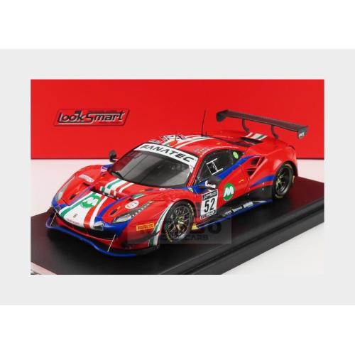 1:43 LOOKSMART Ferrari 488 Gt3 Evo Team Af Corse #52 2Nd Pro-Am Class 24H Spa 2021 A.Bertolini J.Wartique L.Machiels A.Rovera Red Blue LSRC105
