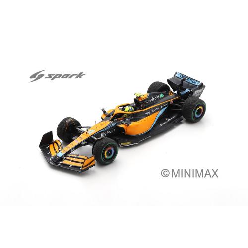 1:43 SPARK Mclaren F1 Mcl36 Mercedes Team Mclaren #4 3Rd Emilia Romagna Italy Gp 2022 Lando Norris Orange Light Blue S8540