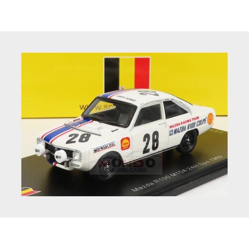 1:43 SPARK Mazda R100 M10A #28 24H Spa 1969 M.Katakura T.Takechi White Blue SB491