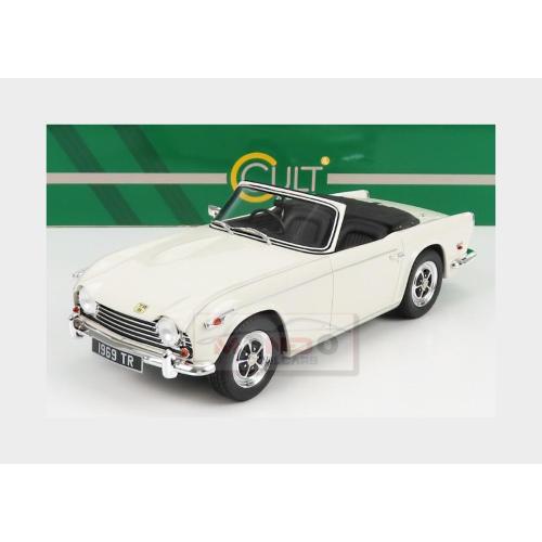 1:18 CULT SCALE MODELS Triumph Tr5 Spider 1967 White CML069-4