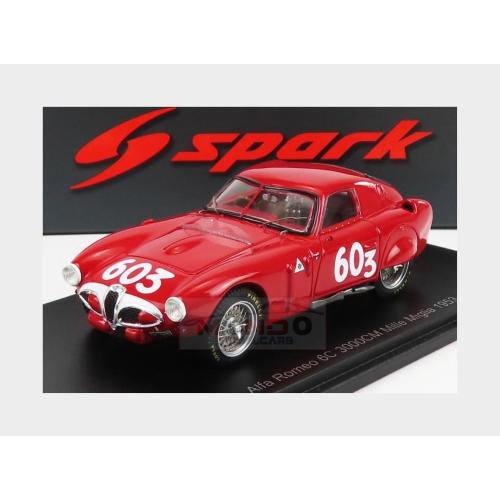 1:43 SPARK Alfa Romeo 6C 3000Cm #603 Mille Miglia 1953 K.Kling H.Klenk Red S3680