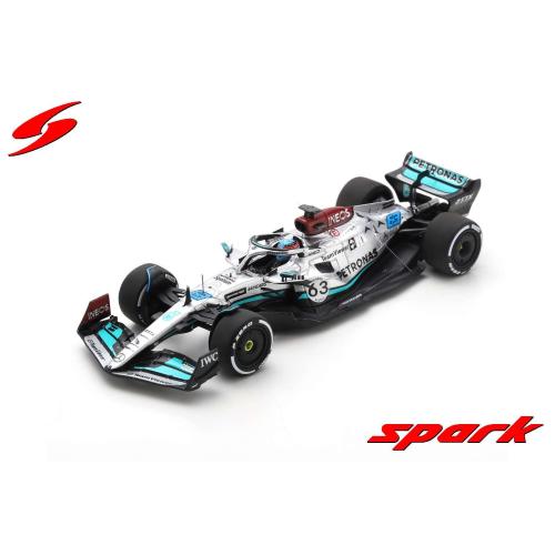 1:43 SPARK Mercedes Gp F1 W13E Team Mercedes-Amg Petronas F1 #63 4Th Belgium Gp 2022 George Russel Silver Green S8546