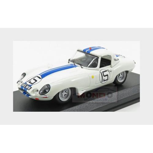 1:43 BEST Jaguar E-Type Lightweight 3.8L Team Briggs Cunningham #15 24H Le Mans 1963 S.Cunningham B.Grossmann White Blue BE9151-2