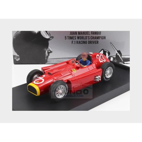 1:43 BRUMM Ferrari F1 D50 #20 2Nd Monaco Gp Juan Manuel Fangio 1956 World Champion With Driver Figure Red R127-CH