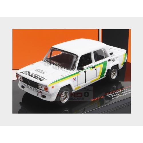 1:43 IXO Lada Fiat 2105 Vfts #1 Rally Vltava Pribram 1988 V.Blahna P.Schovanek White Green Yellow RAC421.22