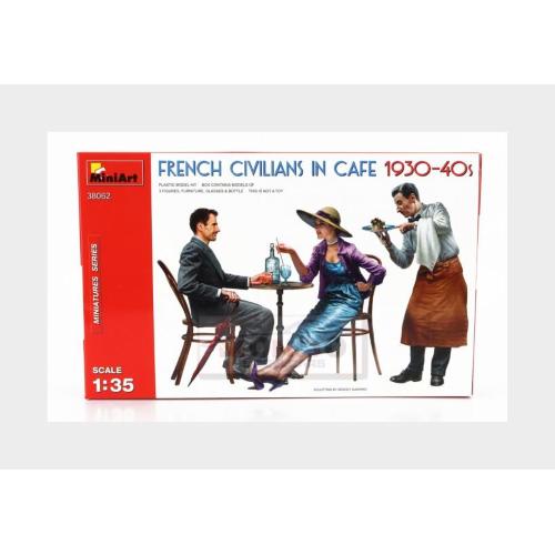 1:35 MINIART Figures French Civilians In Cafe 1930-40S Kit MA38062