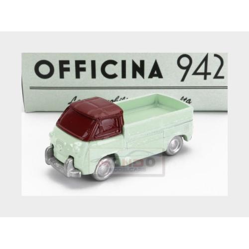 1:76 OFFICINA-942 Fiat 600M Camioncino Coriasco 1956 Light Green Red ART2039B