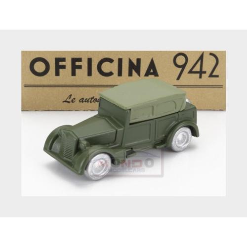 1:76 OFFICINA-942 Fiat 1100 Militare Cabriolet Closed 1939 Military Green ART4001A
