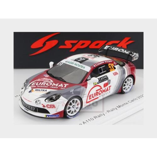 1:43 SPARK Renault Alpine A110 Rally #53 Rally Montecarlo 2022 C.Casanova D.Corvi White Red S6705