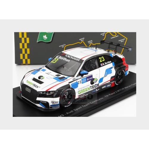 1:43 SPARK Audi A3 Rs3 Lms Team Audi Sport #23 7Th Race 2 Wtcr Macau Guia 2018 N.Berthon White Black SA206