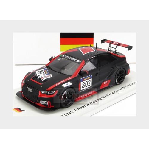 1:43 SPARK Audi Rs3 Lms #802 Phoenix Racing Nurburgring Vl Endurance 2016 R.Frey C.Haase Black Red SG571