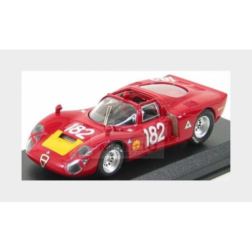 1:43 BEST Alfa Romeo 33.2 Spider Targa Florio #182 Bagh. 1968 Red BE9191