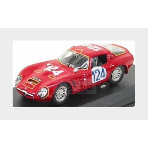 1:43 BEST Alfa Romeo Tz2 #124 Targa Florio 1967 Sangri-La Federico Red BE9239