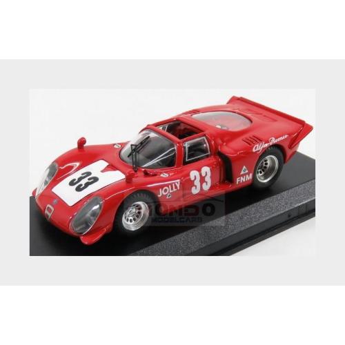 1:43 BEST Alfa Romeo 33.2 #33 Winner 3H Rio De Janeiro 1969 C.Pace Red White BE9667