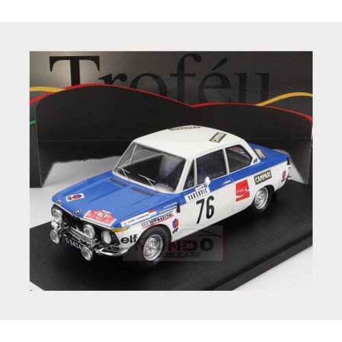 1:43 TROFEU Bmw 2002 Ti (Night Version) #76 Rally Montecarlo 1973 A.Kridel J.Brandenburger Blue White TRRFR54