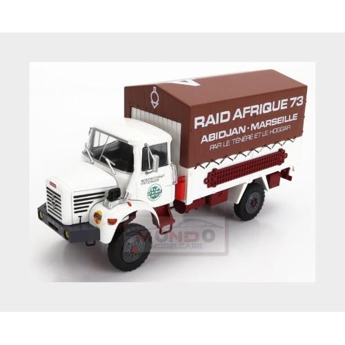 1:43 EDICOLA Berliet L64 Truck Telonato #4 Rally Raid Afrique Abidjan Marseille 2-Assi 1963 White Brown G111A048