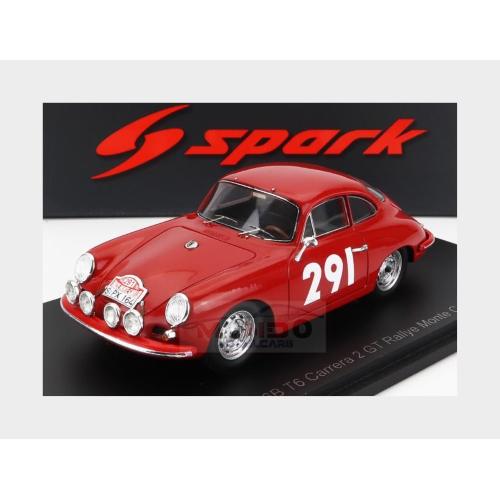 1:43 SPARK Porsche 356B T6 Carrera 2 Gt #291 Rally Montecarlo 1963 H.J.Walter E.Stock S6143
