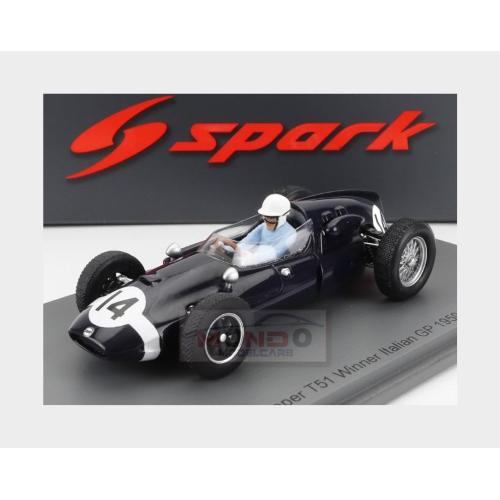 1:43 SPARK Cooper F1 T51 #14 Winner Italy Gp 1959 S.Moss Green S8041