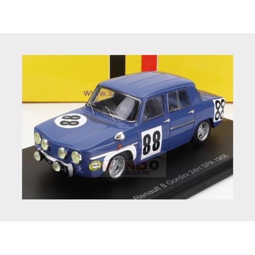1:43 SPARK Renault R8 Gordini #88 24H Spa 1968 B.Wollek A.Serpaggi Bluette SB494