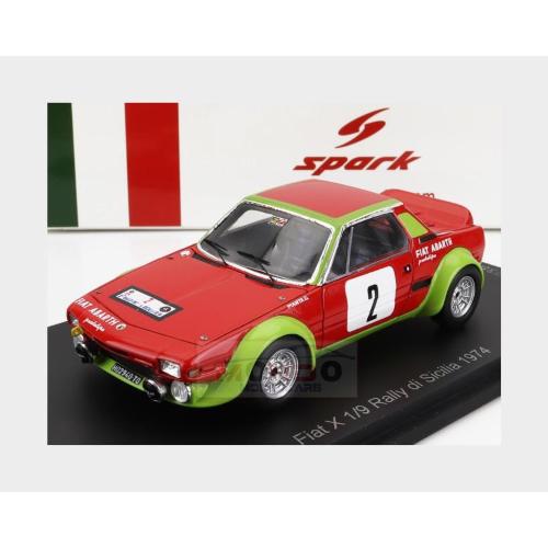 1:43 SPARK Fiat X1/9 Abarth #2 Rally Di Sicilia 1974 G.Pianta B.Scabini Red Yellow SI012