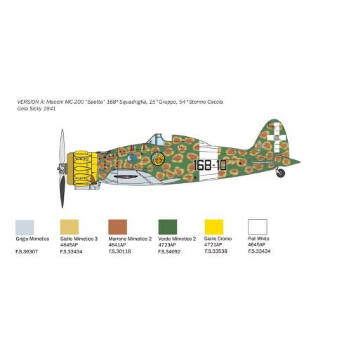 1:48 ITALERI Mc 200 Saetta Kit IT2815
