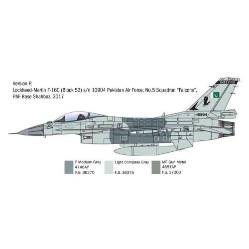 1:48 ITALERI Lockheed Martin F-16C Fighting Falcon Caccia Airplane 1978 Kit IT2825