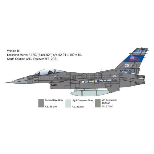 1:48 ITALERI Lockheed Martin F-16C Fighting Falcon Caccia Airplane 1978 Kit IT2825