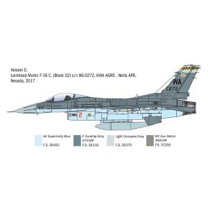 1:48 ITALERI Lockheed Martin F-16C Fighting Falcon Caccia Airplane 1978 Kit IT2825