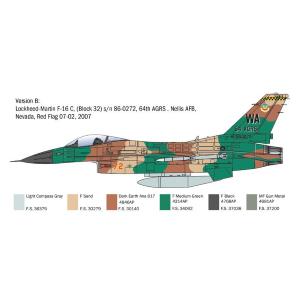 1:48 ITALERI Lockheed Martin F-16C Fighting Falcon Caccia Airplane 1978 Kit IT2825