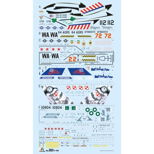 1:48 ITALERI Lockheed Martin F-16C Fighting Falcon Caccia Airplane 1978 Kit IT2825