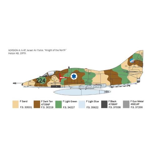 1:48 ITALERI Mcdonnel Douglas A-4 E/F/G/ Skyhawk Military Airplane 1955 Kit IT2826