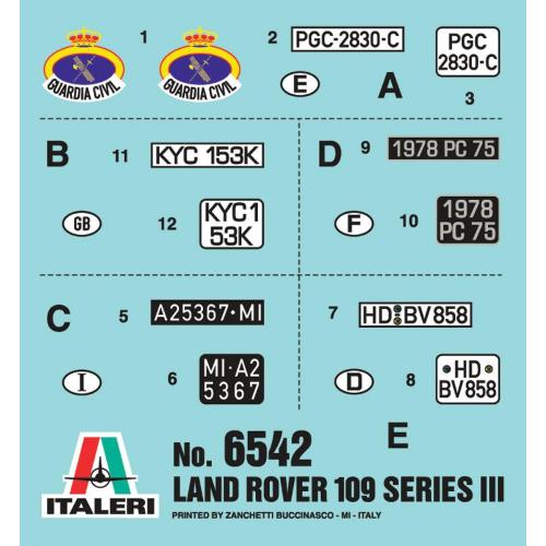 LAND ROVER 109 Guardia Civil Kit IT6542