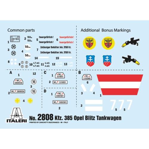 Opel Blitz Tankwagen Kfz.385 Battle Of Britain 80° Anniversary Kit IT2808