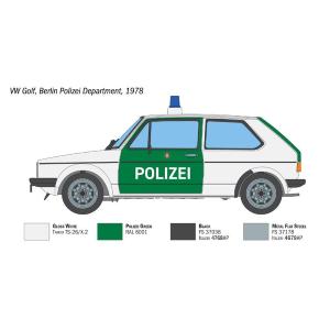 1:24 ITALERI Volkswagen Golf Polizei Kit IT3666