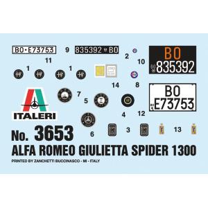 1:24 ITALERI Giulietta Spider 1300 Kit IT3653