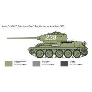 T-34/85 Korean War include canna in metallo e fotoincisioni Kit IT6585