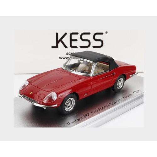 1:43 KESS MODEL Ferrari 365 California Spider Closed 1966 Red Black KE43056280