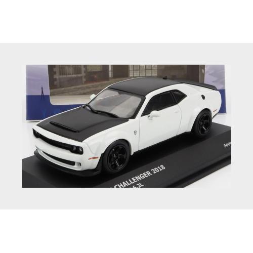 1:43 SOLIDO Dodge Challenger Srt Demon V8 6.2L Coupe 2018 White Black SL4310303