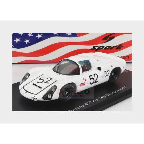 1:43 SPARK Porsche 910 #52 4Th 24H Daytona 1967 H.Herrmann J.Siffert White US269