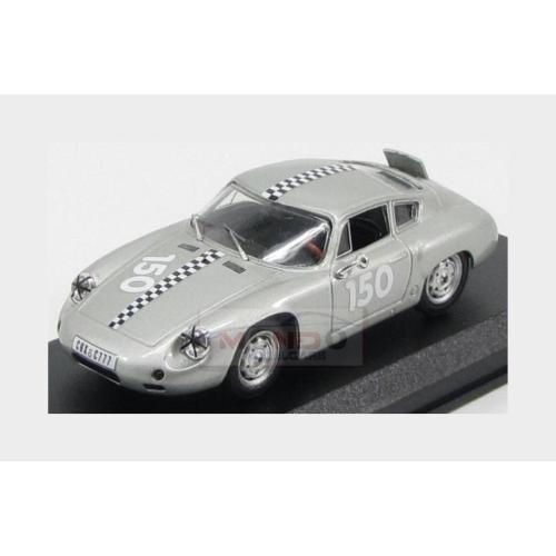 1:43 BEST Porsche 1600Gs Abarth Coupe #150 Hockenheim 1961 F.Hahnl Silver BE9468
