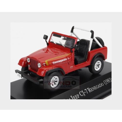 1:43 EDICOLA Jeep Cj-7 Renegado Open 1983 Red GRANDAUTOMEMOMEX003