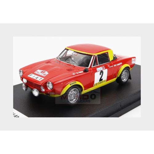 1:43 TROFEU Fiat 124 Abarth #2 Winner Rally Tap 1974 R.Pinto A.Bernacchini Red Yellow TRFDSN92